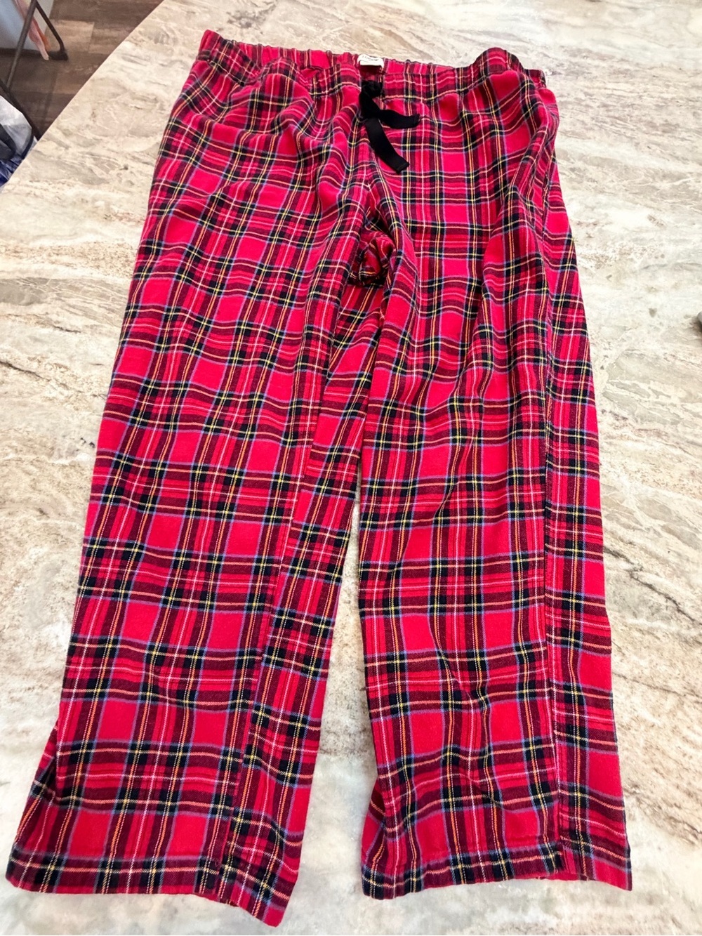 J.Crew Red Plaid Flannel Pajama Pants Size L Cozy Lounge Sleepwear